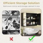 Wall-Mounted Bathroom Mirror Cabinet with Shelf