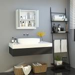 White Double Door Wall-Mounted Bathroom Cabinet
