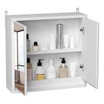 White Double Door Wall-Mounted Bathroom Cabinet
