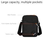 Men's Nylon Crossbody Sling Bag - Black