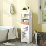 White Waterproof Bathroom Storage Cabinet Shelf