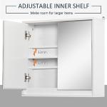 White Double Door Wall-Mounted Bathroom Cabinet