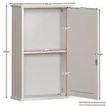 White Wall-Mounted Bathroom Cabinet with Mirror