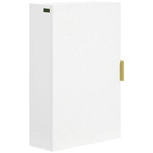 Kleankin White Bathroom Wall Cabinet with Shelves