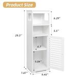 White Waterproof Bathroom Storage Cabinet Shelf