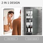 Stylish Corner Mirror Cabinet with Three Shelves