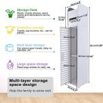 Sleek White Waterproof Bathroom Storage Cabinet