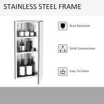 Stylish Corner Mirror Cabinet with Three Shelves