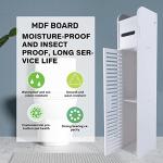 Sleek White Waterproof Bathroom Storage Cabinet