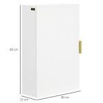 Kleankin White Bathroom Wall Cabinet with Shelves