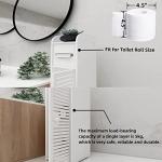 Sleek White Waterproof Bathroom Storage Cabinet