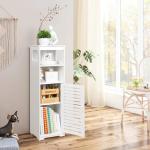 White Waterproof Bathroom Storage Cabinet Shelf
