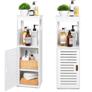 White Free Standing Bathroom Storage Cabinet