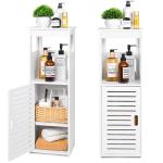 White Free Standing Bathroom Storage Cabinet