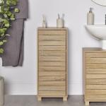Stylish Oak Wood Effect Bathroom Storage Cabinet