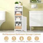 White Waterproof Bathroom Storage Cabinet Shelf