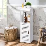 White Free Standing Bathroom Storage Cabinet