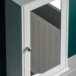 White Wall-Mounted Bathroom Cabinet with Mirror