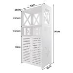 Waterproof Freestanding Bathroom Storage Cabinet, White