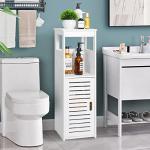 White Free Standing Bathroom Storage Cabinet
