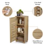 Stylish Oak Wood Effect Bathroom Storage Cabinet