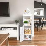 White Free Standing Bathroom Storage Cabinet