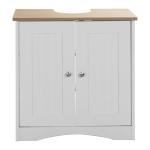 Stylish White & Oak Bathroom Sink Cabinet