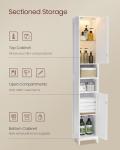 VASAGLE Tall Bathroom Cabinet with Adjustable Shelves