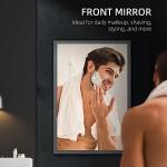 Wall-Mounted Bathroom Cabinet with Mirror, Black