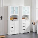 Yaheetech Freestanding Tall Bathroom Storage Cabinet