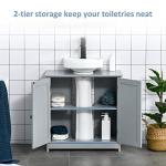 Kleankin 60x60cm Adjustable Under-Sink Storage Cabinet