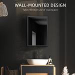 Wall-Mounted Bathroom Cabinet with Mirror, Black