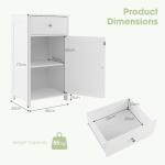 COSTWAY Freestanding Bathroom Floor Storage Cabinet