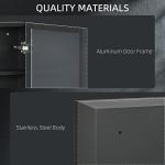 Wall-Mounted Bathroom Cabinet with Mirror, Black