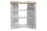 Stylish White & Oak Bathroom Sink Cabinet
