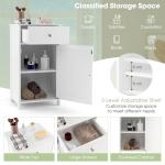 COSTWAY Freestanding Bathroom Floor Storage Cabinet