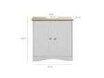 Stylish White & Oak Bathroom Sink Cabinet