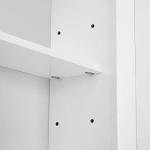 White Wall-Mounted Bathroom Cabinet with Mirror