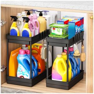 2 Pack Under Sink Storage Organizers