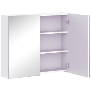 Wall-Mounted Mirror Cabinet with Adjustable Shelf