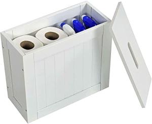 Compact White Bathroom Storage Cabinet