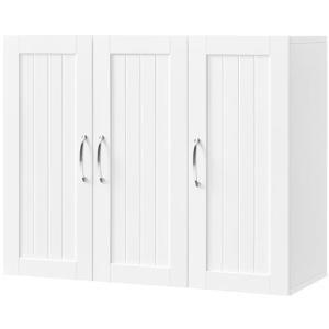 Stylish White Wall-Mounted Bathroom Cabinet with Shelves