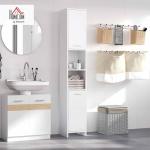 Slim Tall Bathroom Storage Cabinet with Cupboard