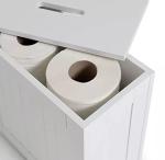 Compact White Bathroom Storage Cabinet
