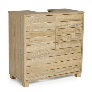 Oak Wood Under Sink Bathroom Storage Cabinet