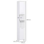 Slim Tall Bathroom Storage Cabinet with Cupboard