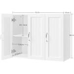 Stylish White Wall-Mounted Bathroom Cabinet with Shelves