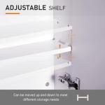 Wall-Mounted Mirror Cabinet with Adjustable Shelf