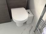 Compact White Bathroom Storage Cabinet