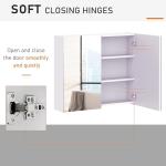 Wall-Mounted Mirror Cabinet with Adjustable Shelf